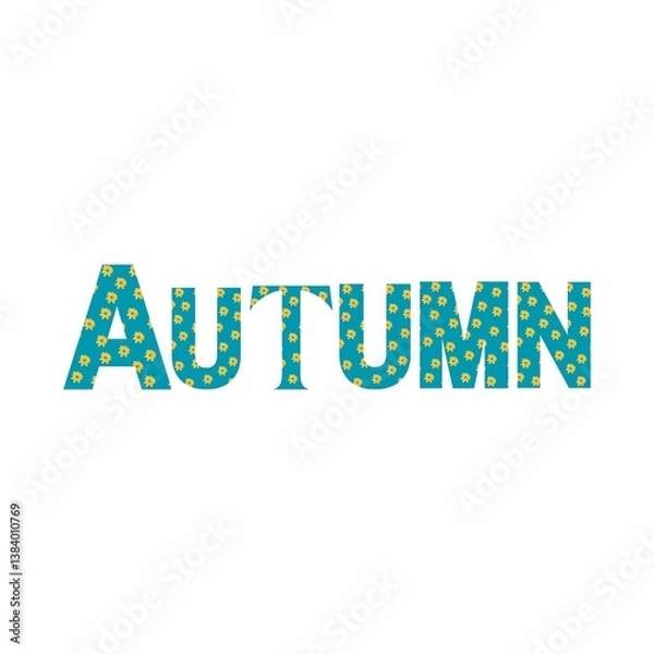 Fototapeta Name Autumn Sign