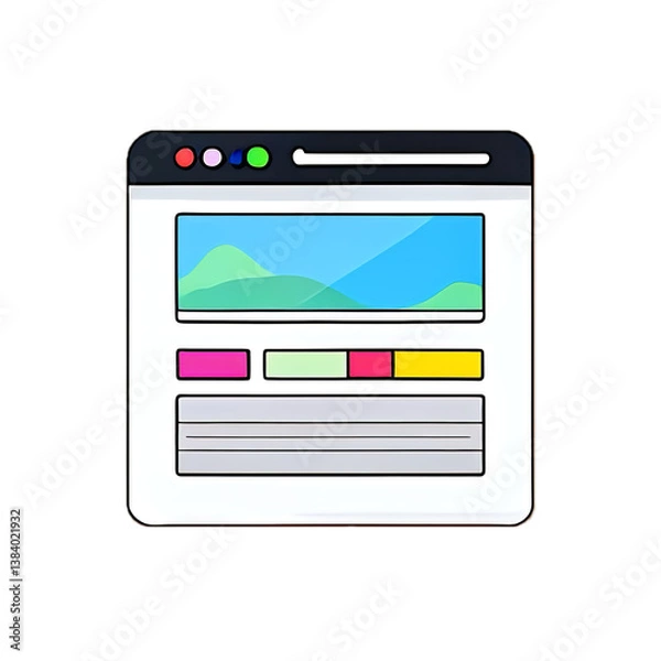 Fototapeta web browser icon on transparent background