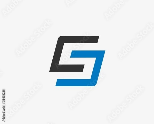 Obraz Letter S logo icon design template elements. Logo initial letter S.