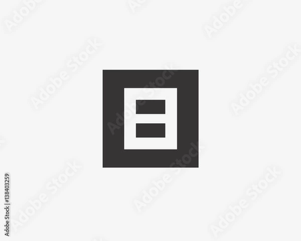 Fototapeta B Block logo . Vector logo template. Design elements.