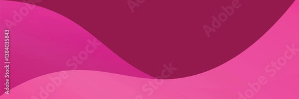 Fototapeta Modern pink gradient background with waves. vector