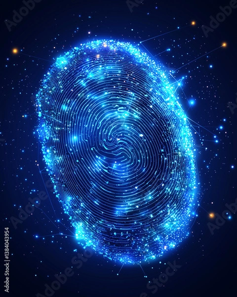 Obraz Digital Fingerprint Concept for Cybersecurity