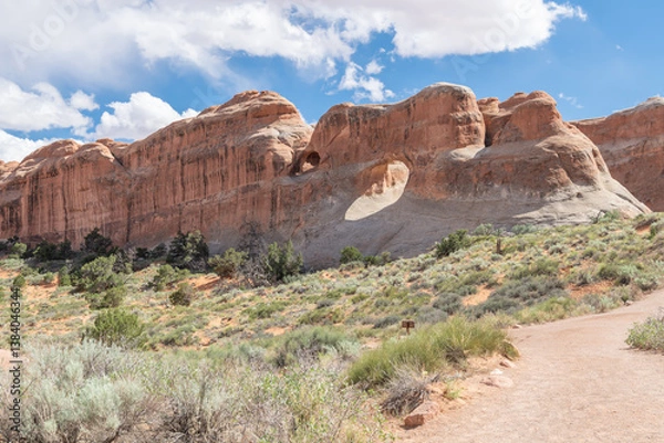 Obraz Hoodoo Rock Formation with an arch in Arches National Park, Utah, USA