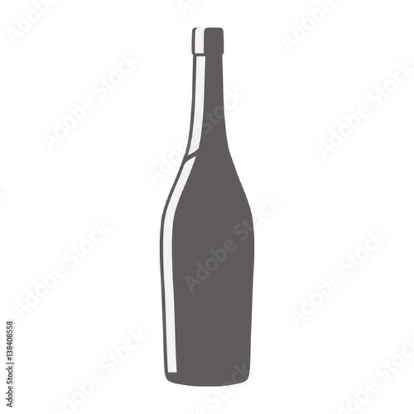 Obraz glass bottle wine design pictogram vector illustration eps 10