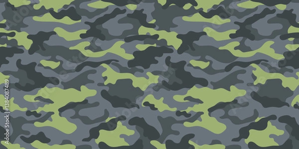 Obraz Green camouflage pattern. Khaki military pattern for clothing design