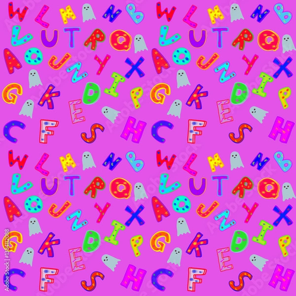 Fototapeta seamless pattern with colorful balloons