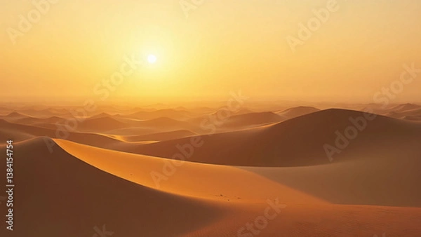 Obraz Minimalist Sand Dunes at Sunset