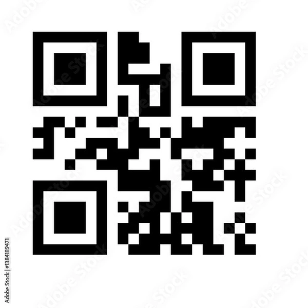Fototapeta qr code on a white background