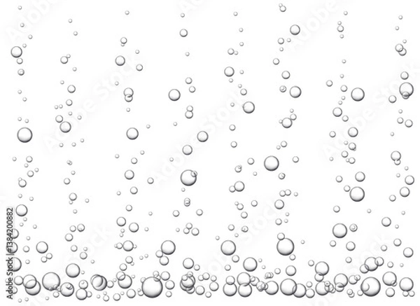 Fototapeta A vector illustration of fresh champagne flow with air bubbles, capturing the effervescent charm of a celebratory drink. Perfect for party themes!