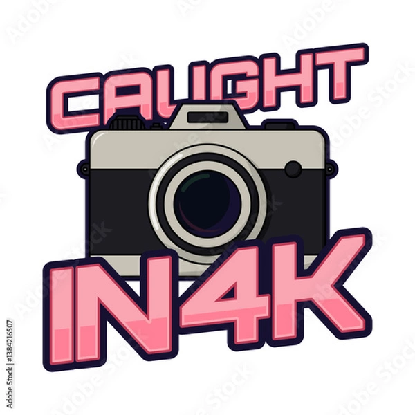 Obraz Vector Illustration caught in 4K camera twitch