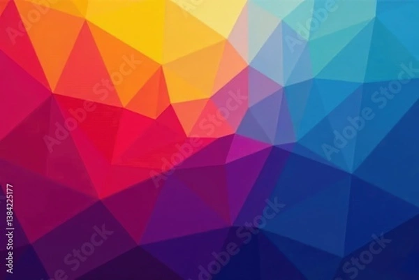 Obraz Abstract geometric shapes, vibrant color gradient, artwork, pattern