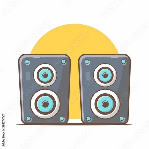 Obraz speakers on a white background