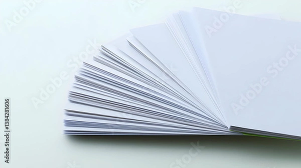 Fototapeta Open Notebook Pages Showing White Paper And Design Details