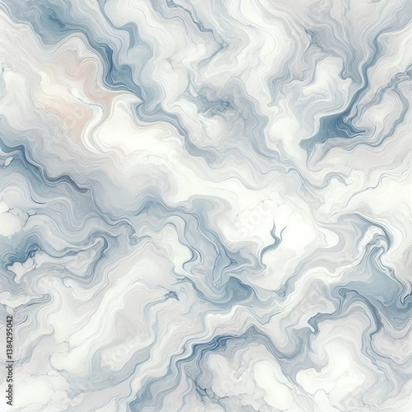 Fototapeta 青と白の抽象マーブルテクスチャ