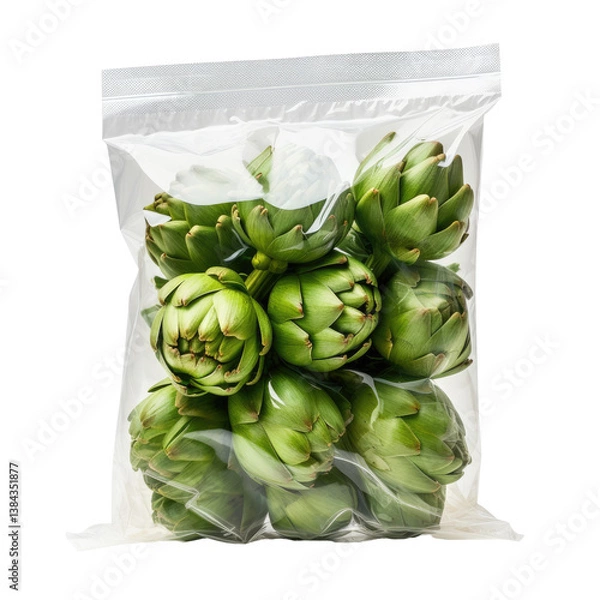Obraz Fresh Artichokes PNG on transparent background