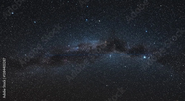 Fototapeta Captivating Night Sky Full of Stars with Brilliant Cosmic Clouds