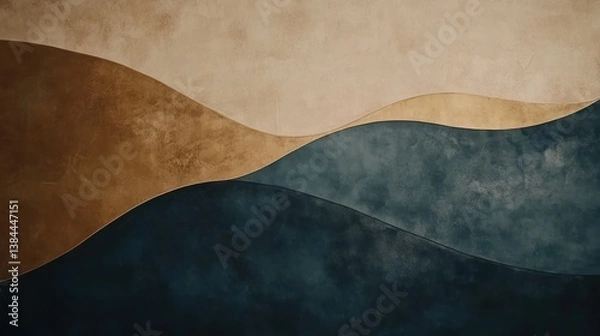 Fototapeta Abstract Waves of Warm and Cool Colors