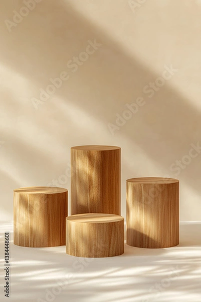 Fototapeta Simple clean self heating  and fresh display platform background