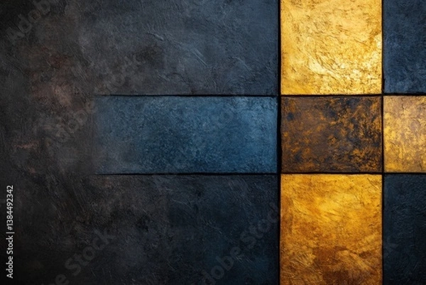 Fototapeta Holy Thursday Illumination Gold and Slate Geometric Abstraction - Liturgical Design for Contemporary Sacred Spaces and Spiritual Storytelling