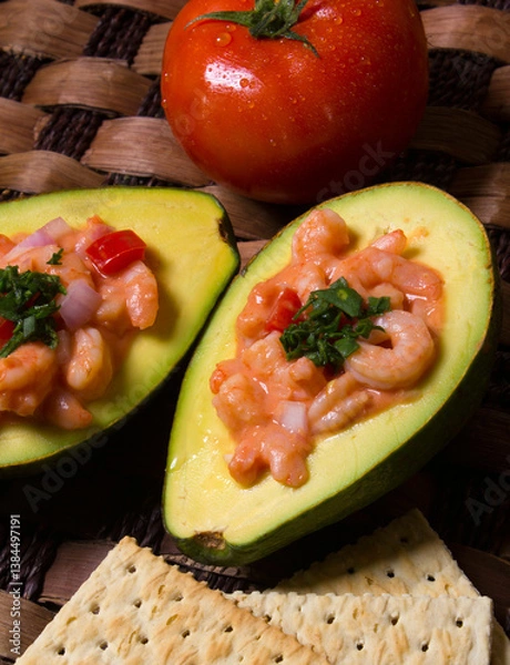 Obraz Avocado and Shrimp