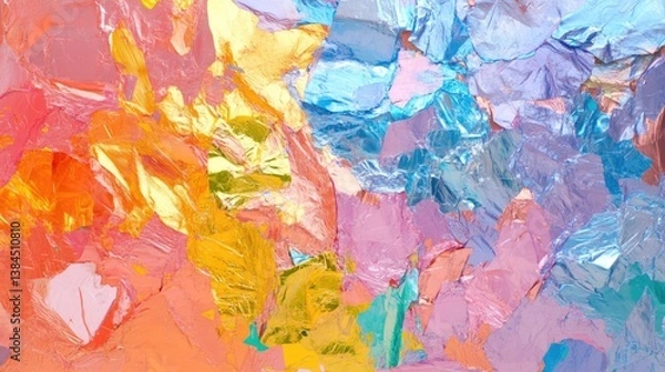 Fototapeta Vibrant abstract art exploration studio digital artwork colorful palette close-up emotions and expressions