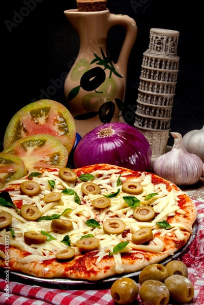 Fototapeta Pizza Ready to Bake