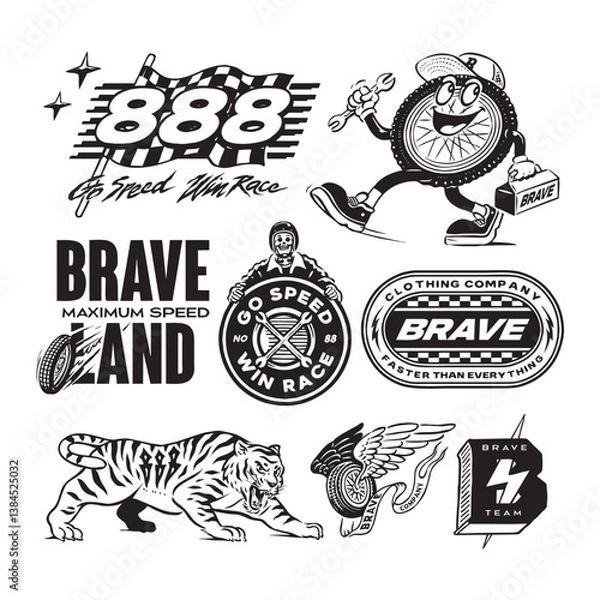 Obraz set of hand drawn vector elements for design
