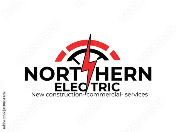 Fototapeta Bold Electrical Company Logo Design