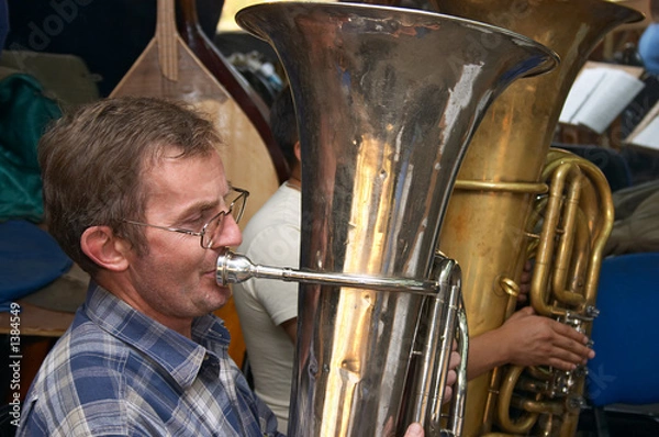 Fototapeta tuba player