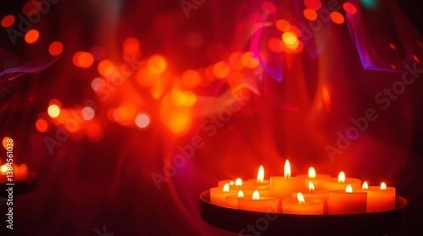 Obraz Candles in the church on diwali day and chrismis day and soecial decoration 