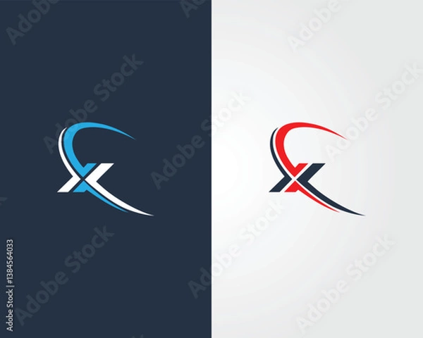 Obraz Alphabet X Letter Initial Logo Design Vector Template.