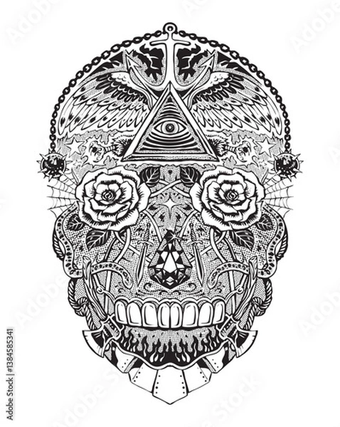 Obraz skull and crossbones