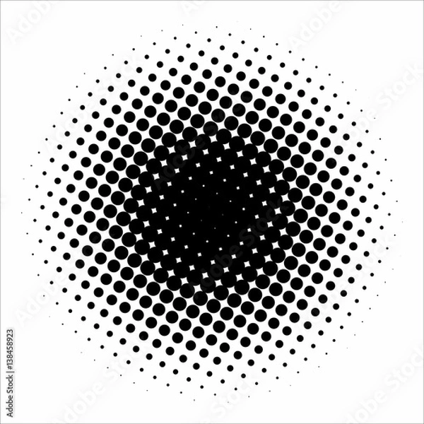 Fototapeta Halftone pattern background texture, round spot shapes, vintage or retro graphic, usable as decorative element.