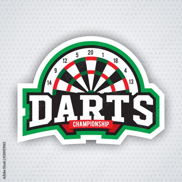Obraz  Darts porting logo and leisure design.