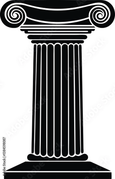 Obraz Ancient pillar Silhouette Vector