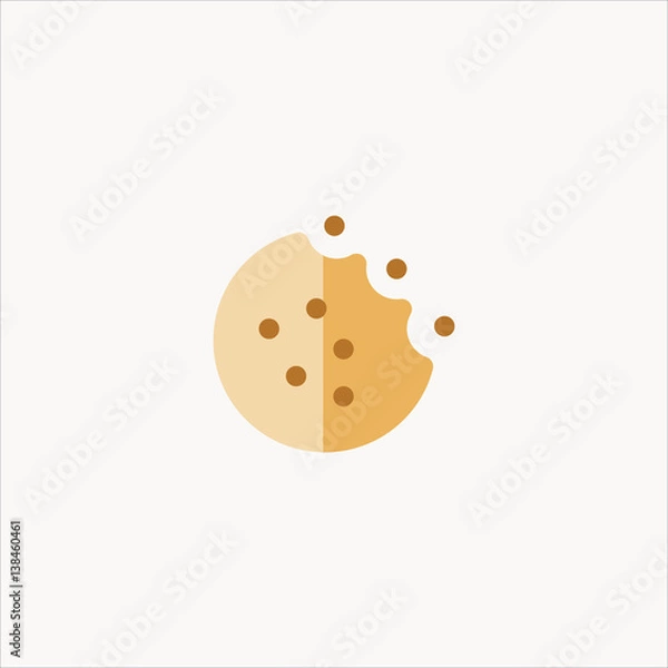 Fototapeta cookie icon flat design