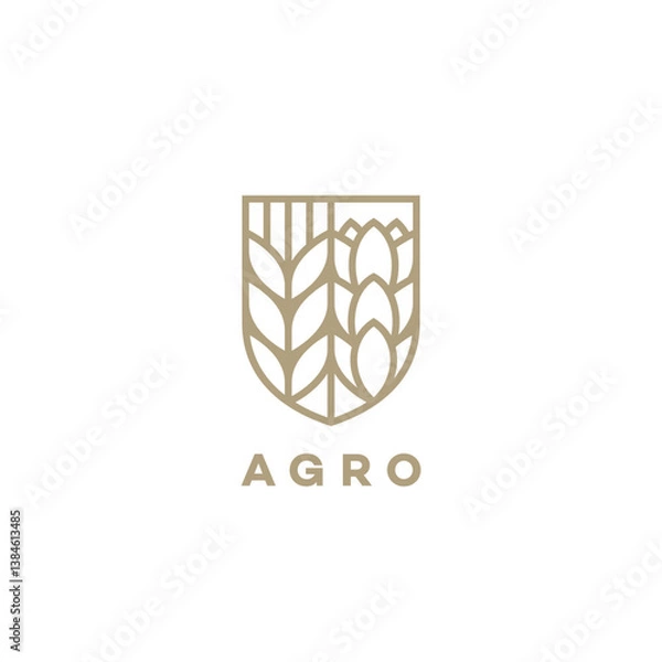 Fototapeta Wheat ears logo