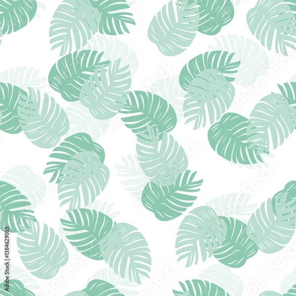 Fototapeta Doodle leaf background. doodle leave background pattern background. Hand drawn leaf outline vector. leaves pattern wallpaper.