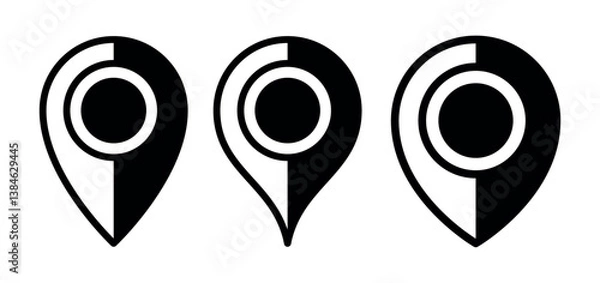 Obraz Set location pins