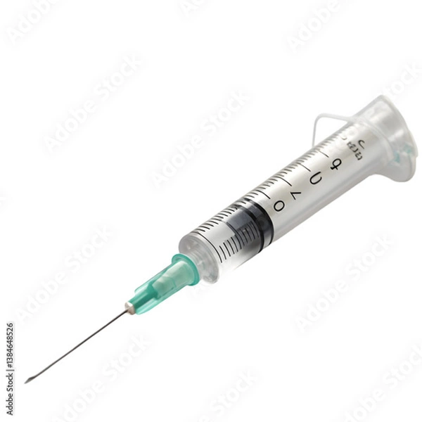 Fototapeta Medical Syringe Injection Image isolated on transparent background