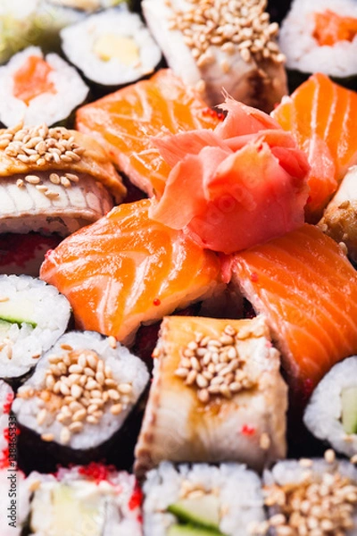 Fototapeta Sushi roll set