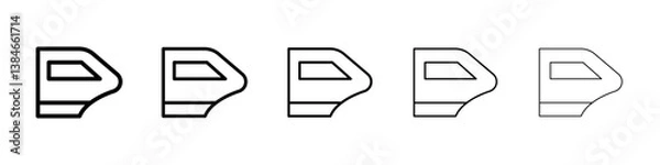 Fototapeta car door icons vectors set in different stroke lines