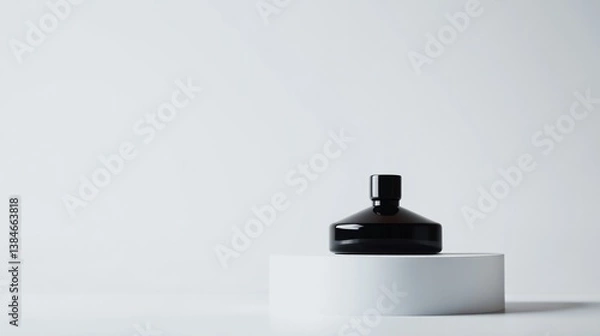Obraz sleek and minimalistic perfume podium stands empty in center awaiting elegant bottles