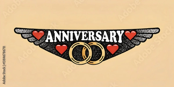 Obraz Beautiful Text for Anniversary