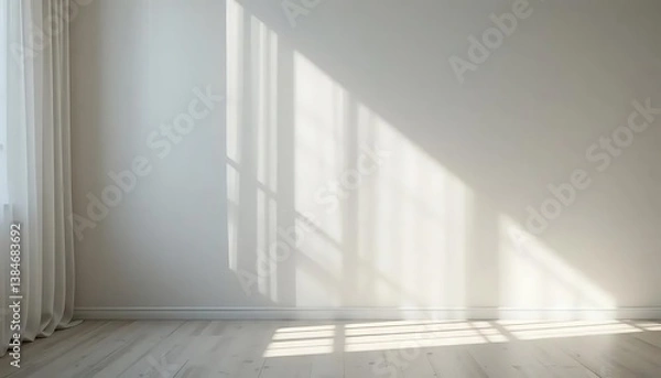 Fototapeta Illuminated interior backdrop featuring a light-filled and inviting space