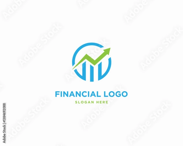 Obraz Accounting financial logo design concept template