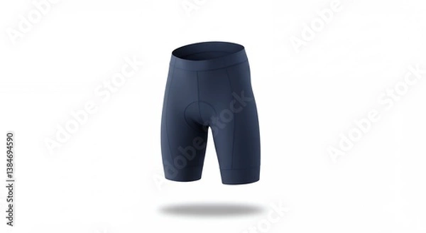 Obraz Isolated cycling shorts on white background providing professional presentation