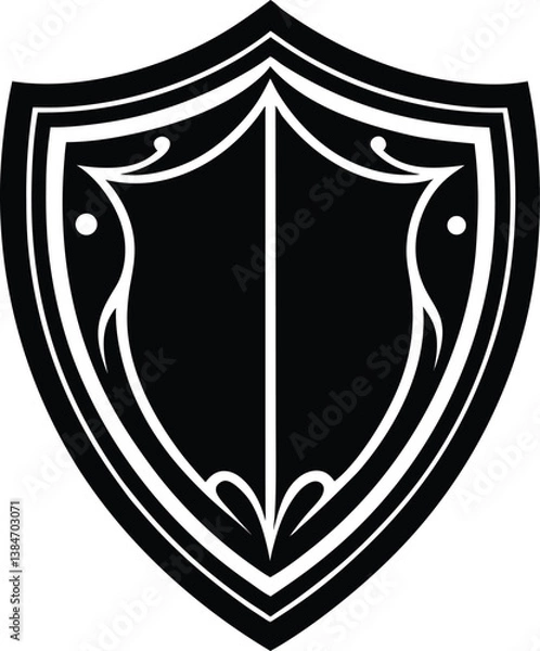 Obraz Shield Silhouette Black Vector