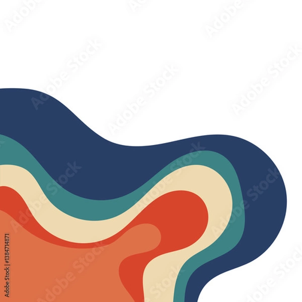 Fototapeta Corner Border Topography Pattern