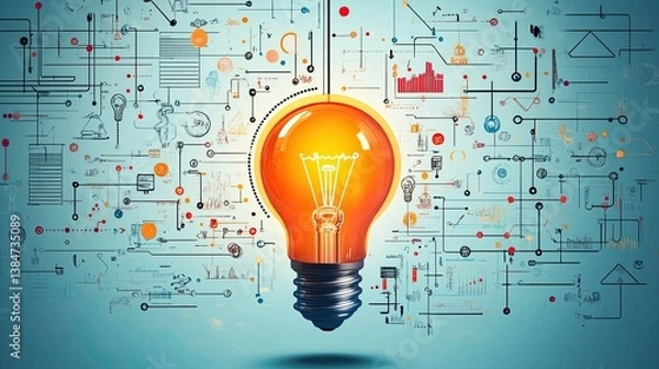 Fototapeta User-Centered Design Thinking Process for Creative Problem-Solving and Product Development 